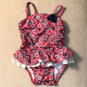 Baby floral & lave bathing suit
